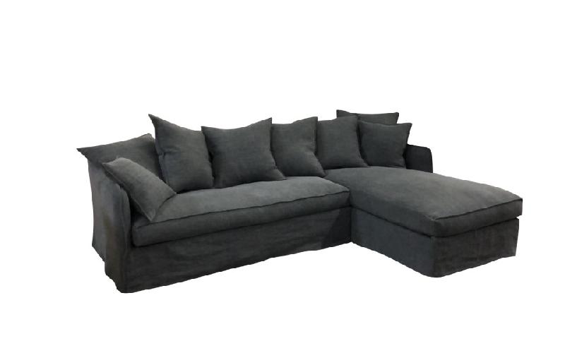 Canapé d'angle Cap Ferret 240 x 160 cm - Home Spirit - Lin et Plumes - Déhoussable - Personnalisable_0