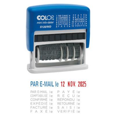 Colop Mini Tampon dateur Printer S 120/WD -  multi formules - Bicolore_0