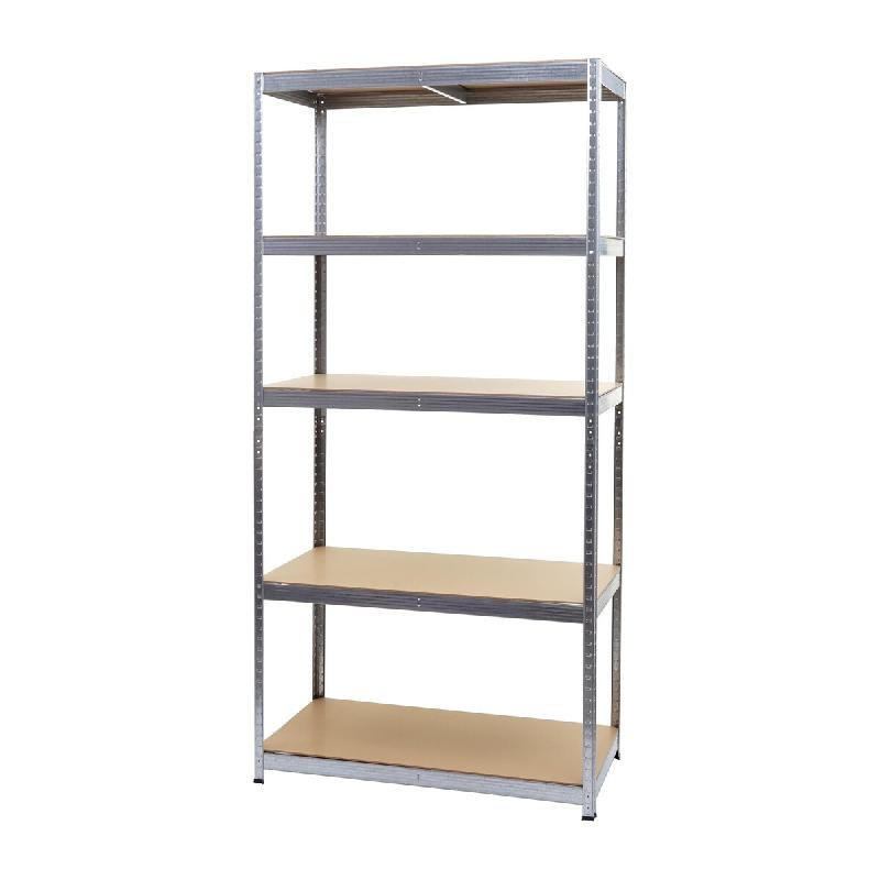 Décoshop26 - Étagère pour charges lourdes rayonnage métallique noir 5 niveaux capacité 875 kg 200x100x60 cm 04_0008686 - métal 3000262677368_0