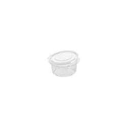 FHC - 600Pcs - Pot Deli rond PET avec couvercle plat attaché Ø 11,5cm H60mm 400ml - transparent plastique FHC210DELKO400_0