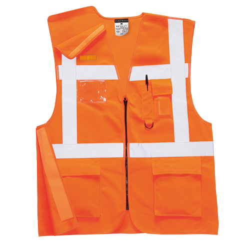 Gilet executive rail RIS orange RT26 - Taille L - Norme EN ISO 20471 Classe 2 et RIS 3279-TOM_0