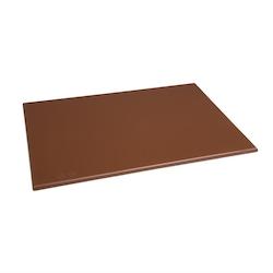 Planche à découper 450 x 300 x 12 mm haute densité - Hygiplas - marron plastique J004_0