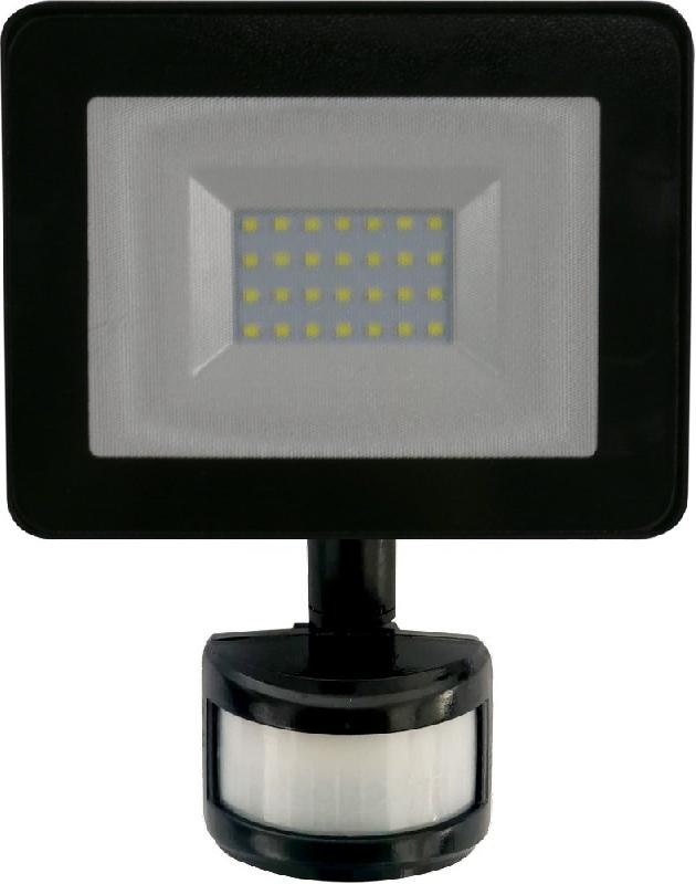 Projecteur mural KREON 30W - 2400lm - détecteur de mouvement - verre trempé IP44 - noir mat - blanc neutre 4000K_0