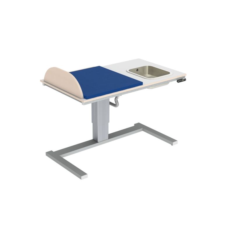 Table à langer pour handicapé - Granberg - électrique, hauteur variable 73-113 cm, largeur 140 cm avec lavabo_0