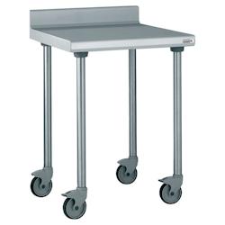 Tournus Equipement - Table inox adossée sur roues - Longueur 700 mm - Référence 414990 - Certificat NF Hygiène alimentaire_0