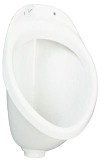 Urinoir d'angle en porcelaine vitrifiée Ideal Standard - 41,5 x 27,5 cm - bride ouverte - Applique blanc pour collectivités_0