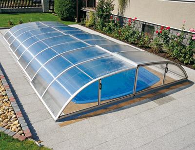 Abri piscine bas Constellation / téléscopique / motorisé / en aluminium et polycarbonate_0