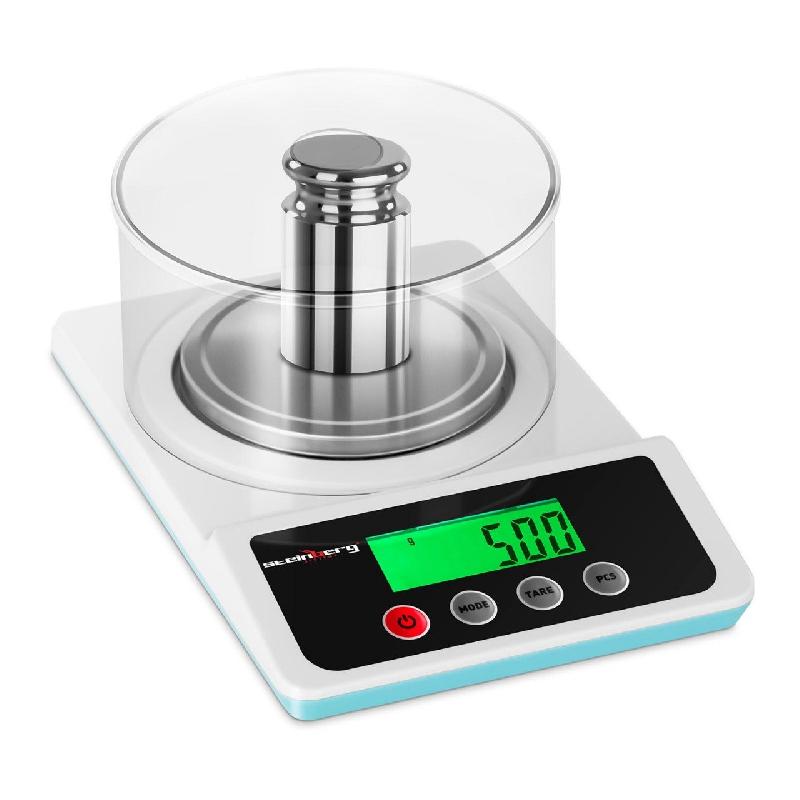 Balance de table digitale - 500 g / 0,01 g - Écran LCD rétroéclairé - Plateau inox_0
