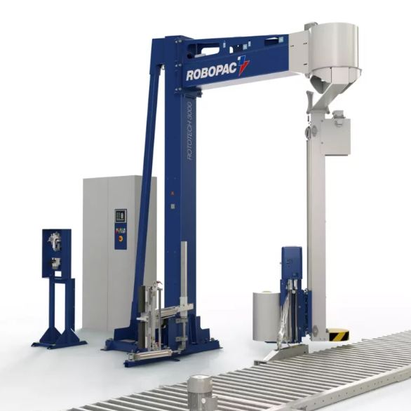 Banderoleuse à bras tournant pour film étirable - Rototech 3000 - automatique, charge max 1500 kg, hauteur max 2000 mm_0