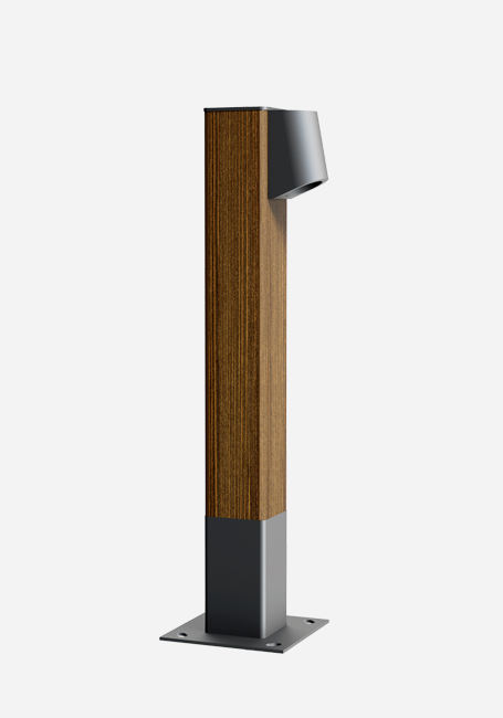 Borne lumineuse d'éclairage public moshi 2 / led / 5.4 w / en bois et aluminium thermolaqué / 0.8 m_0