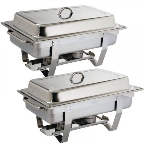 CHAFING DISH MILAN GN 1/1 EN INOX PROFESSIONNEL OLYMPIA - LOT DE 2