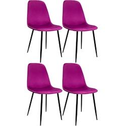 CLP Chaise de salle à manger Maryam Violet/Velours - violet textile 327430_0