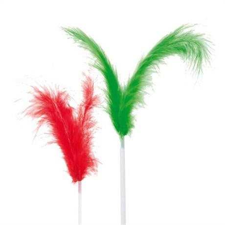 DÉCOR GLACE PLUMES COCKTAIL 17 CM PLASTIQUE ASSORTI (VENDU PAR 144)