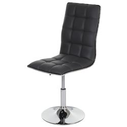 Décoshop26 - Chaise à manger cuisine design moderne et chic hauteur réglable pivotant en synthétique gris foncé 04_0002204 - 3000258432698_0
