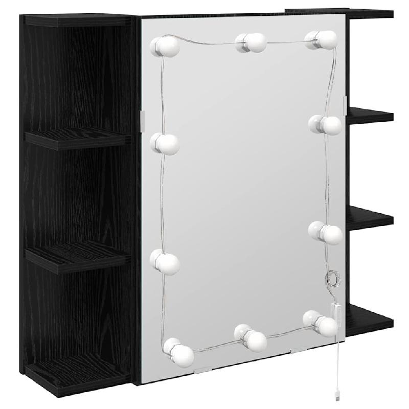 Helloshop26 - Armoire miroir murale moderne rectangulaire 70 x 16,5 x 60 cm avec étagères déco salle de bain en bois d'ingénierie 02_0054531 - Boi_0