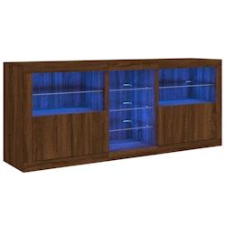 Helloshop26 - Buffet bahut commode armoire meuble de rangement organisateur cuisine salle de séjour salon avec lumières LED 162 x 37 02_0029905 - 30_0