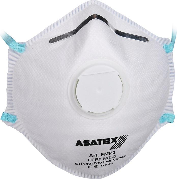 Masque de protection respiratoire FFP 2 / V NR D avec soupape d'expiration 15pcs/boîte ASATEX_0