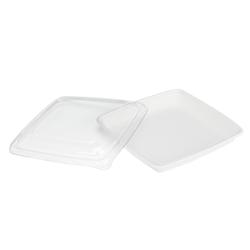 Packnwood FHC - 200Pcs - Saladier carré blanc en pulpe, Bagasse de Canne à Sucre - 235x235x28mm 1000ml - blanc Bagasse 210APOP1000_0