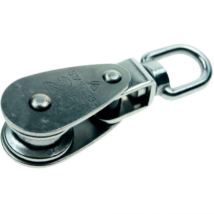 Poulie dériveur inox A2 - idéale pour tendre des voiles d'ombrage_0