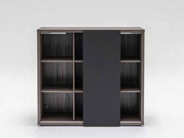 Armoire de direction Mito mi-haute avec porte coulissante en stratifié mat_0