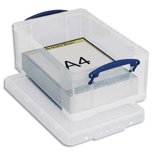 Rlu boîte de rangement 9 litres + couvercle - dimensions : l39,5 x h15,5 x p25,5 cm coloris transparent_0