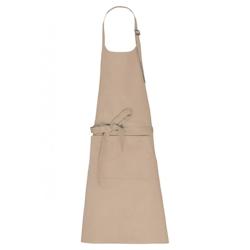 Tablier de travail en coton bio beige - Taille unique - Kariban avec poche avant et boucle réglable_0