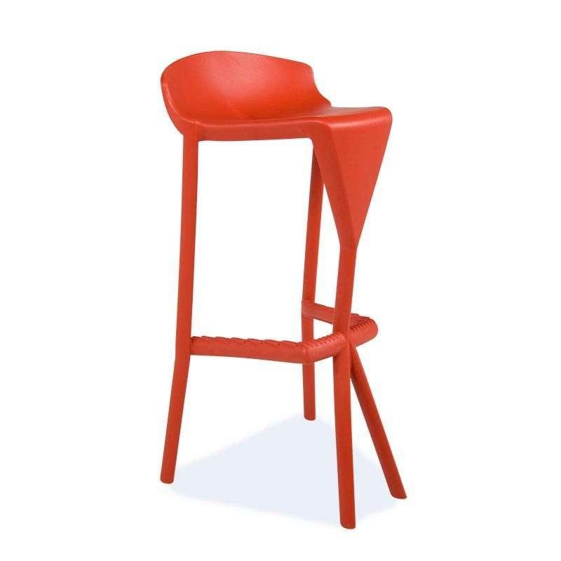 Tabouret de bar design en plastique monobloc - Shiver - intérieur/extérieur - technopolymère - 7 coloris empilables_0