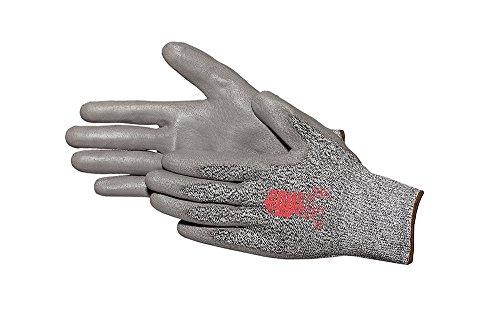 Gants de protection JAH 110 - nylon tricoté, revêtement PU gris, EN388 niveau 5_0