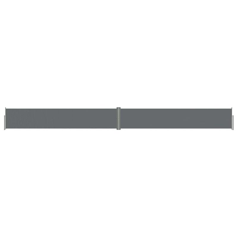 Auvent paravent brise-vue latéral rétractable - Patio, jardin, terrasse, balcon - Protection visuelle écran 117 x 1200 cm - Anthracite_0