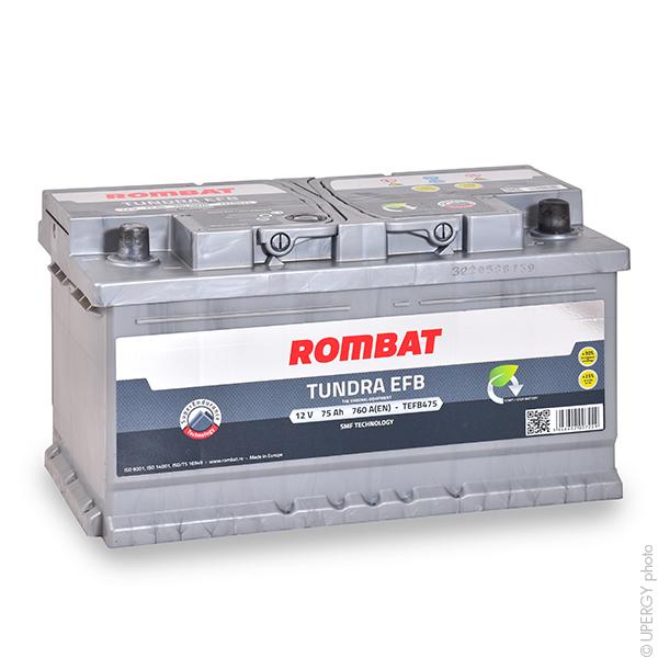 BATTERIE VOITURE ROMBAT TUNDRA EFB TEFB475 12V 75AH 760A_0