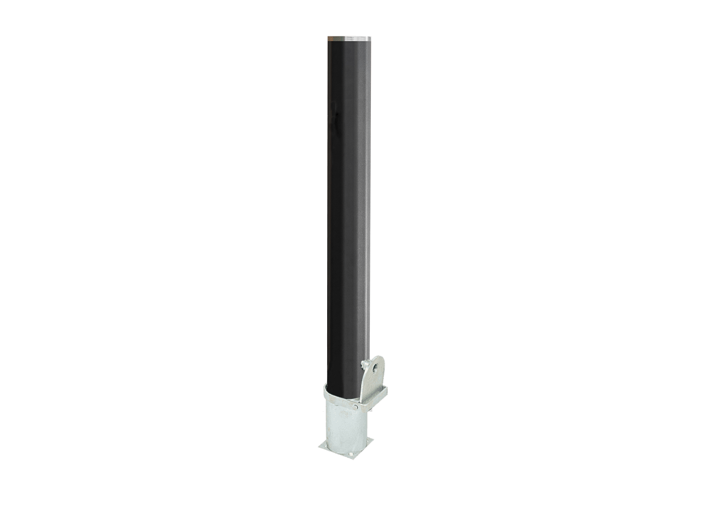 Borne Deca E - H206m-1C en acier zingué avec tôle inox et thermolaquage noir_0