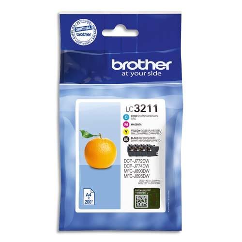 Brother multipack jet d'encre LC3211VAL - Compatible avec imprimantes Brother DCP et MFC_0
