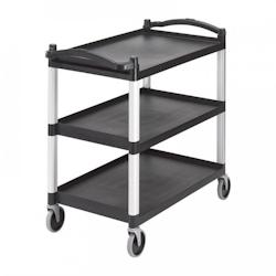 Cambro Chariot de service 3 niveaux, en polypropylène noir - 3701188020398_0