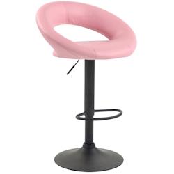 CLP Tabouret de bar Olinda en similicuir Rose/Noir - violet polyester 315785_0