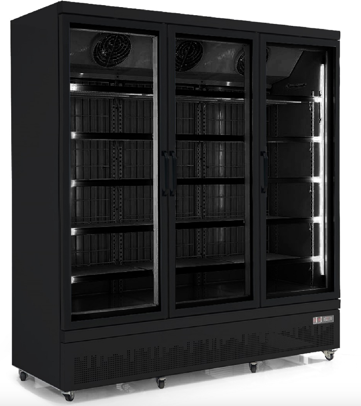Congélateur 3 portes ouvrantes noir - capacité 1450L - 15 grilles - gaz réfrigérant R290_0