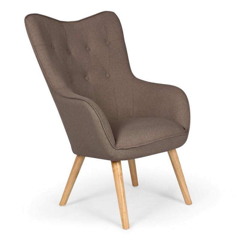 Fauteuil scandinave Aimée 67 cm taupe - Paris Prix - design contemporain et assise confortable_0