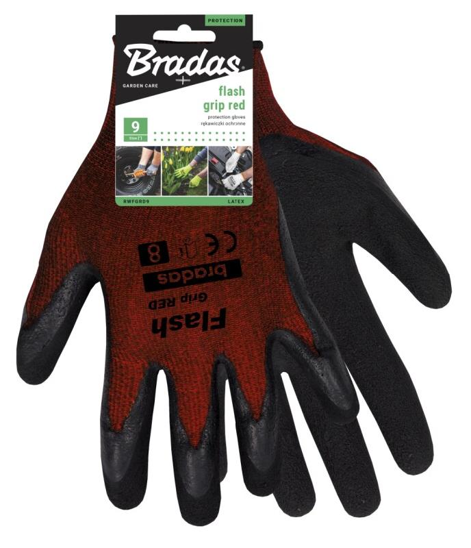 Gants de jardinage femme Flash Grip, en latex, taille 8/M, coloris noir/rouge - RWFGRD8_0