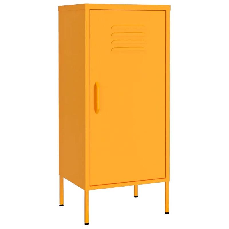 Helloshop26 - Armoire de rangement avec 2 étagères réglables design moderne salle à manger 42,5 x 35 x 101,5 cm en acier jaune 02_0046879 - jaune_0