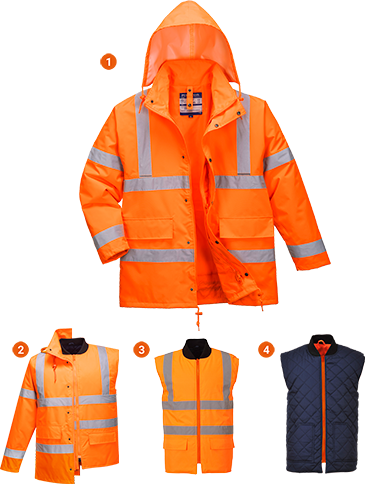 Parka hi-vis 4-en-1 orange s468, s_0