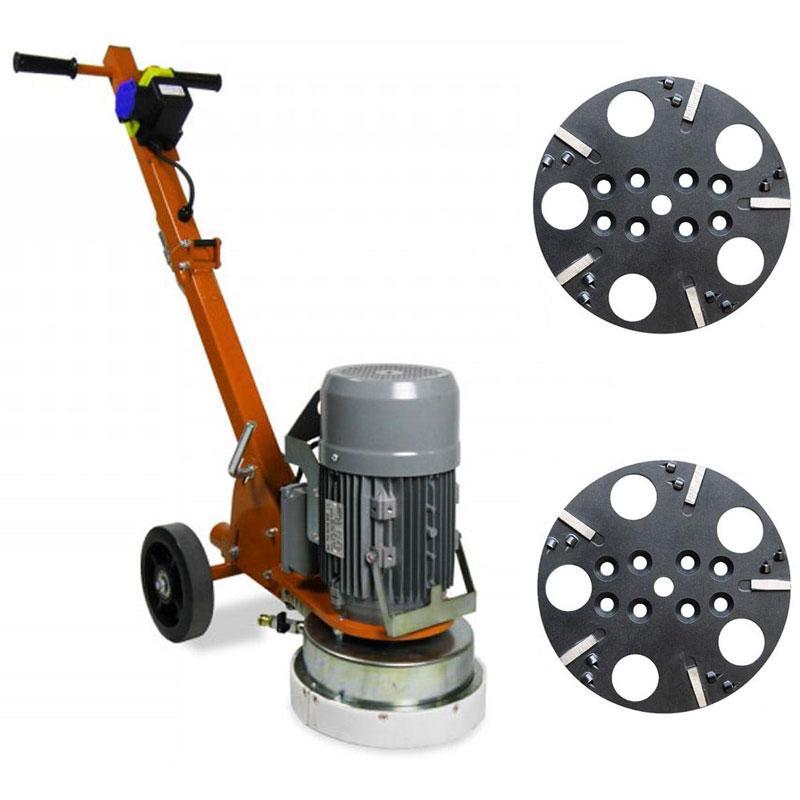 Ponceuse compacte et universelle SM250 + 2 plateaux diamant béton, colle, peinture, époxy CG250 PD PKD Ø 250 mm - GOLZ - 02842501000+04975290254_0