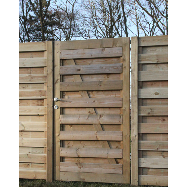 Portillon plein Extra - Droit - En bois - 1000 x 1800 mm - Bois Pin sylvestre - Autoclave classe IV_0