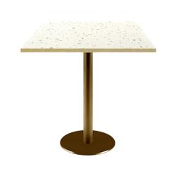 Restootab - Table 70x70cm Rome bistrot terrazzo - blanc fonte 3701665200916_0