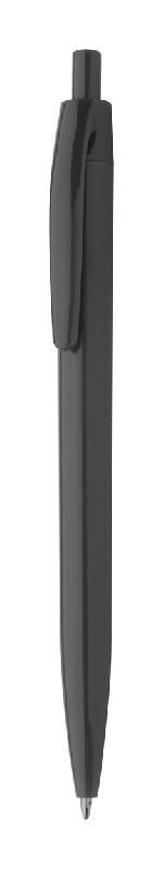 Stylo à bille coloré en plastique - encre bleue - 7g - couleur noire_0