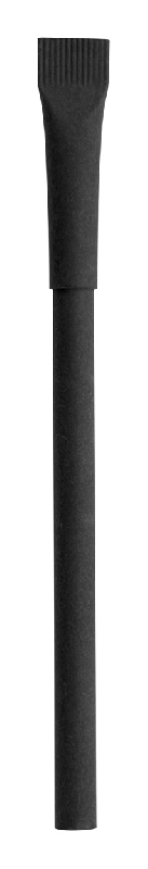 Stylo à bille recyclable en carton recyclé - encre bleue - couleur noir - poids 6g_0