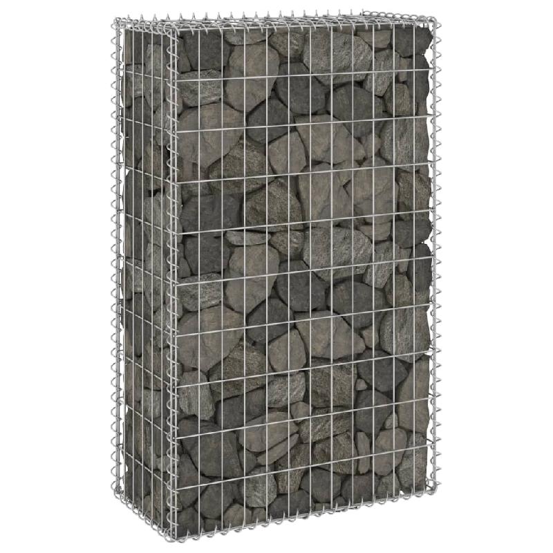 Vidaxl mur en gabion avec couvercles acier galvanisé 60x30x100 cm 147811_0