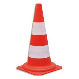 Viso cône standard pour voies privées - polypropylène - diamètre 29 cm - hauteur 50 cm - coloris orange_0