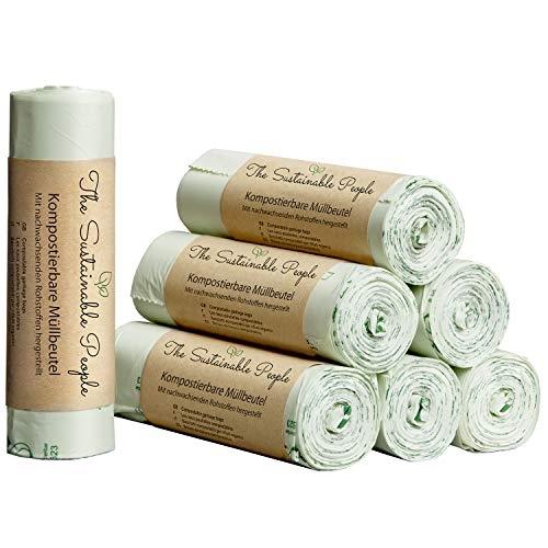 TSP - Lot de 70 sacs poubelle bio 20L - Résistants à la déchirure et 100% compostables_0