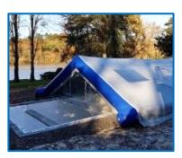 Abri gonflable pour piscines - ultra rigide, maniable et modulable_0