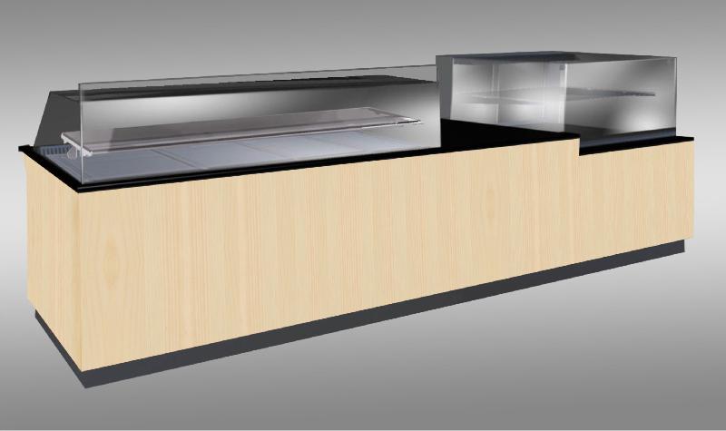 Agencement pâtisserie - Almia Refrigeration - vitrines réfrigérées ventilées avec contrôle de froid et façade vitre droite_0