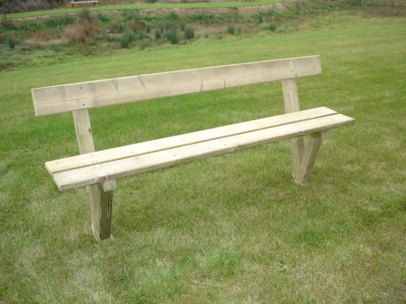 Banc Public Bosquet - en bois de pin nord rouge - 2m ou 1.5m - Visserie INOX A2_0